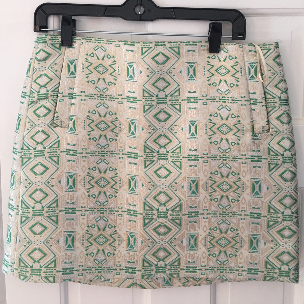 Metallic mini skirt